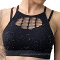 Mulheres vestidos esportes usam cores respiráveis ​​Pure Removable Chest Pad Straps Ajustado Bra esportivo feminino